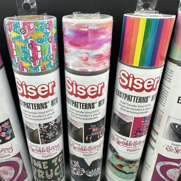 Siser EasyPatterns HTV Heat Transfer Vinyl Sparkle Berry Pattern Bundle Lot of 5 - Picture 3 of 12